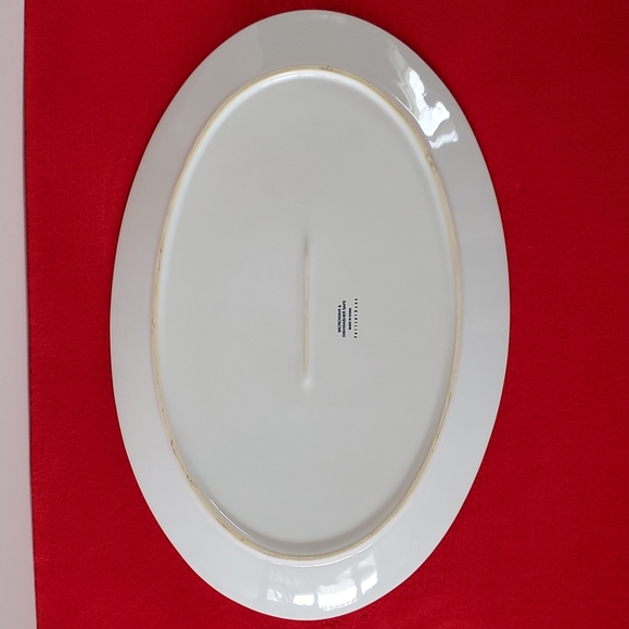 Pottery Barn Dining Pottery Barn White Oval Platter With Rabbit